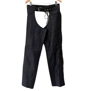 LG Leather Gear Chaps Black Size Small